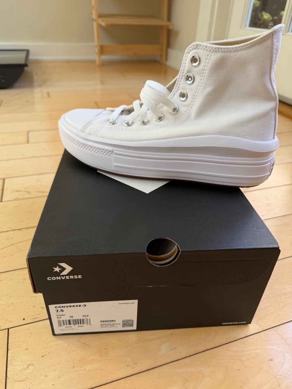 Converse White High-Top Platform Sneakers